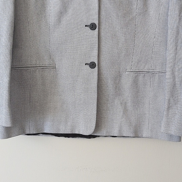 NICOLA Womens 16 Blazer Sport Coat Jacket Gray Black Cotton Office Preppy - Picture 2 of 8